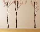 Large Birch Tree Wall Decal - Set of 3 Vinyl Tree Art Stickers